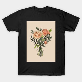 Orange / Green flower Bunch T-Shirt